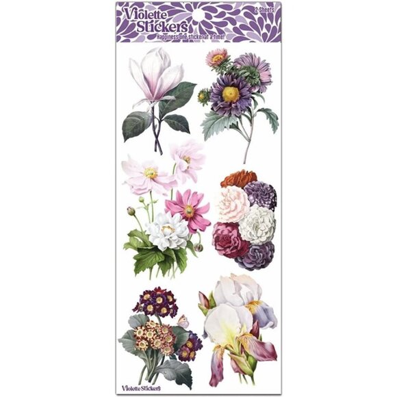3 for $15 -‎ Hepburn Floral Stickers - 2 NEW Sticker Sheets for Stationary - Picture 1 of 5